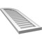 Ekena Millwork Quarter Round Top Right Surface Mount PVC Gable Vent w/ 2"W x 1-1/2"P Brickmould Frame, 12"W x 42"H GVPQR12X4202SN - alternate 3